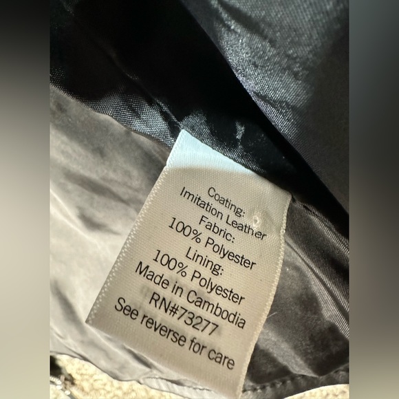 NWT Nine West Faux-Leather Moto Jacket Size XS - Picture 8 of 9